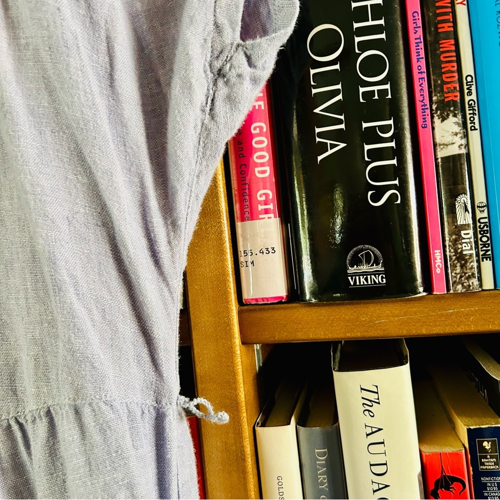 Cynthia Rowley 100% Linen Lavender Tiered A-line Button Down Shirt Dress, size M - Picture 4 of 10